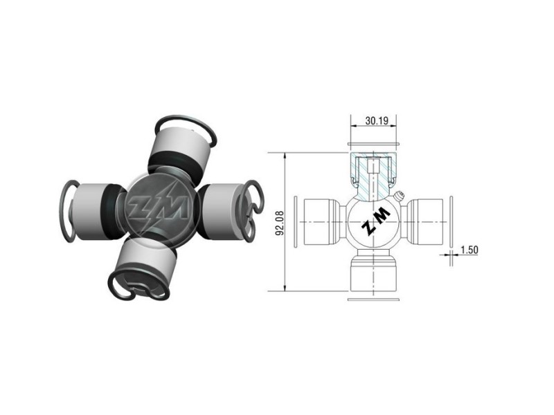 Cruzeta do Cardan Zm Toyota Bandeirante 1962 1963 1964 1965 1966